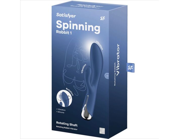Rabbit SpinGasm - Stimolatore Clitorideo e del Punto G Blu