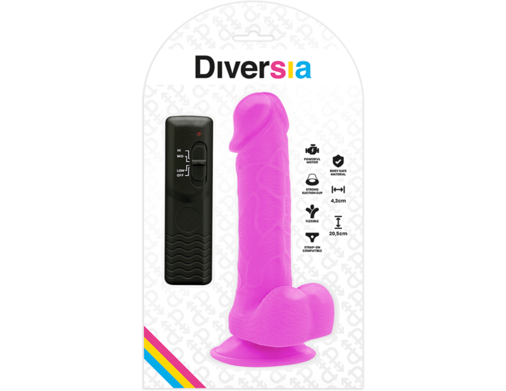 FlexiVibe - Dildo Vibrante Flessibile 20.5 cm - Lilla
