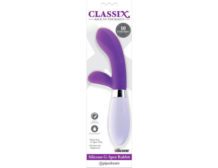 Coniglietto vibrante con punto g in silicone - viola