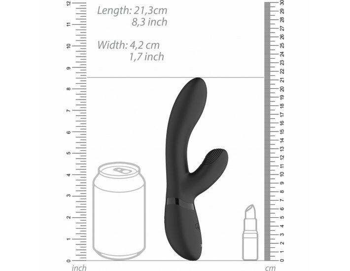 Kyra - g-spot in silicone coniglio - nero