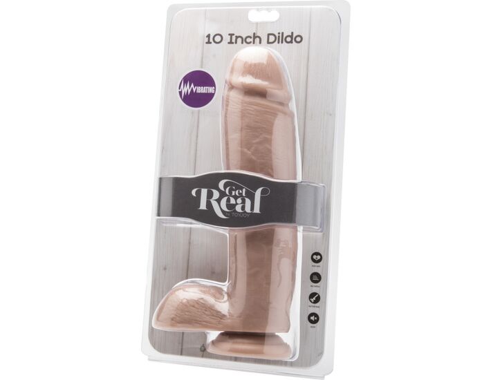 Pene vibrante con testicoli 25,5 cm