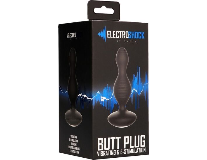Tappo vibratore e-stimolazione - nero