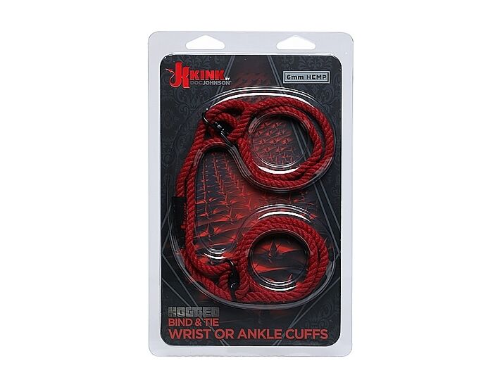 Hogtied - legare e legare - lacci da polso e da caviglia - rosso