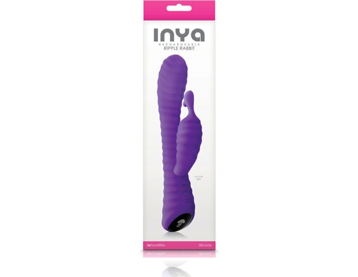Coniglio increspato - vibratore in silicone viola