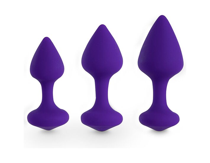 Feelztoys - kit bibi di 3 tappi in silicone - viola