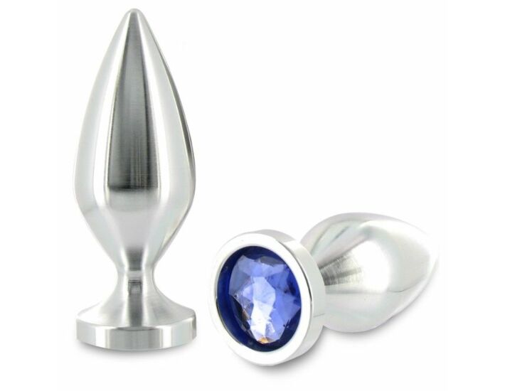 Plug anale metalhard aliminum colore cristal mediano 8,89 cm