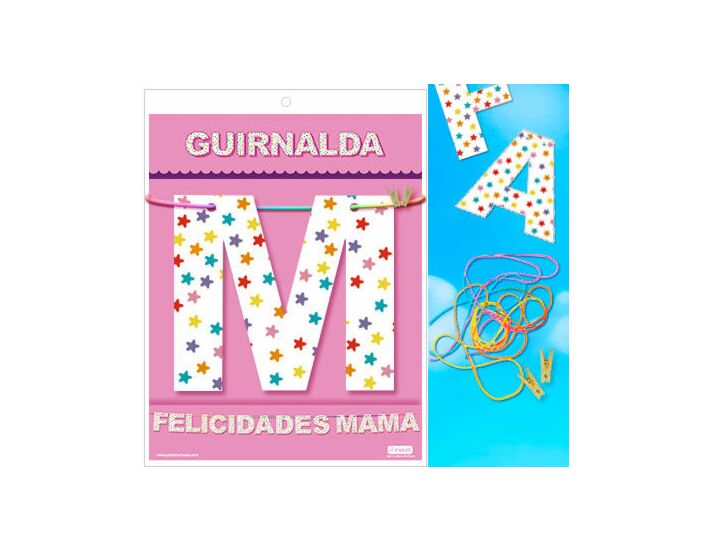 Congratulazioni mamma ghirlanda (cartone 220gr)