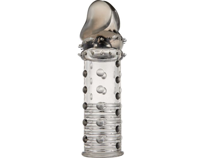 Manicotto del pene grigio con borchie elettriche