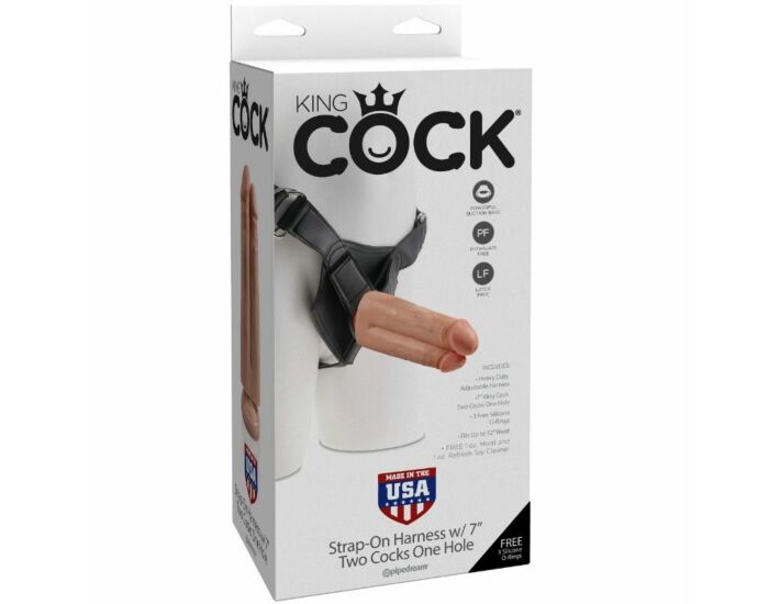 Pettorina con doppio pene 19 cm