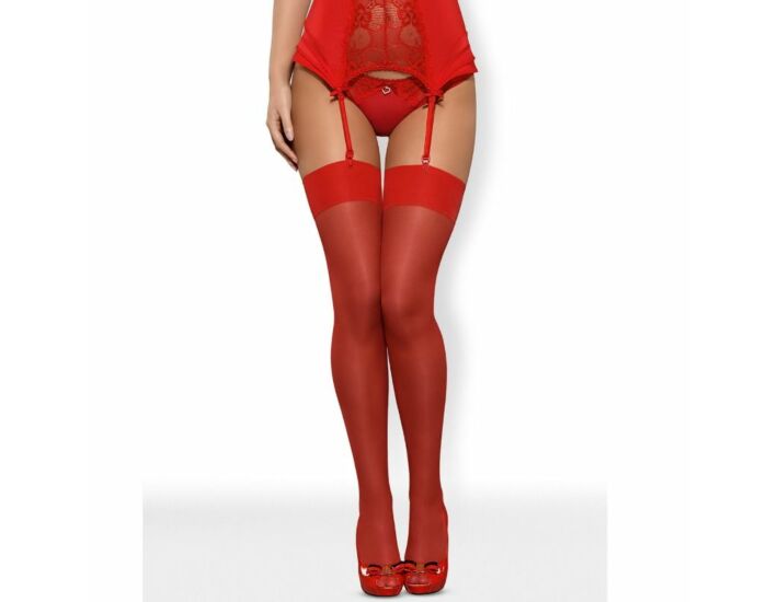 Calze Obsessive Rosso Passione (Taglia L/XL)