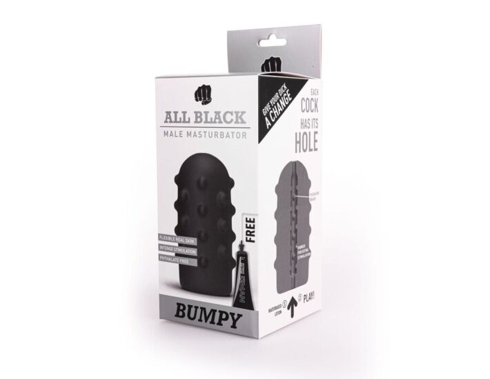 Masturbatore Bumpy Nero 17 cm