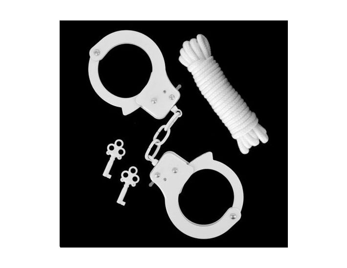 Manette extra per il sesso + corda bianca
