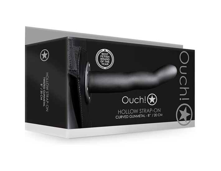 Ouch - Cinghia cava curva metalizzata - 8'' / 20 cm