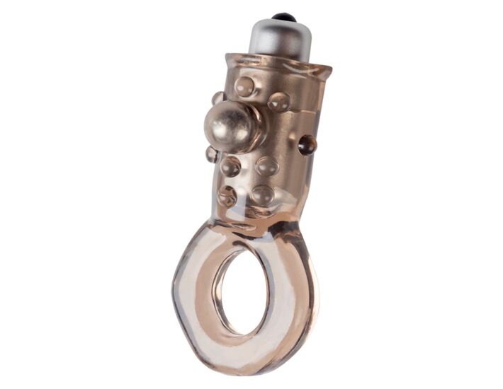 Su! caricamento dall&#39;alto in rilievo anillo vibrador gris