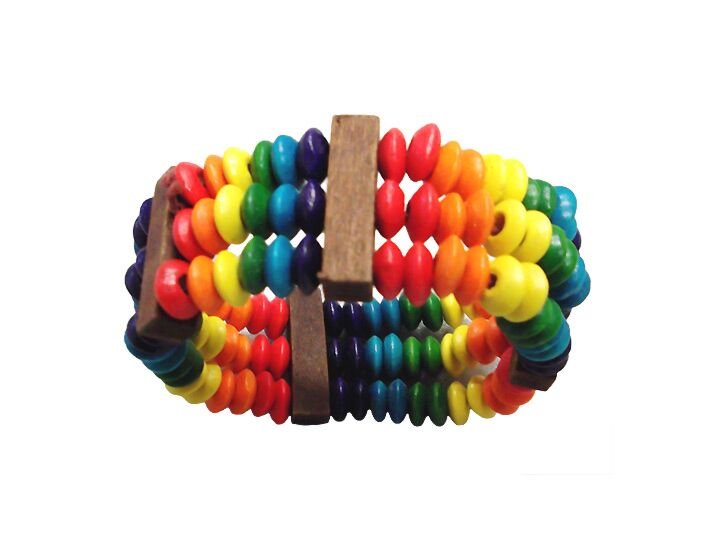Bracciale Arcobaleno in Legno