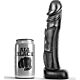 Dildo ALL BLACK 22 cm flessibile e realistico