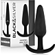 Plug anale BLACK&SILVER Hansel in silicone