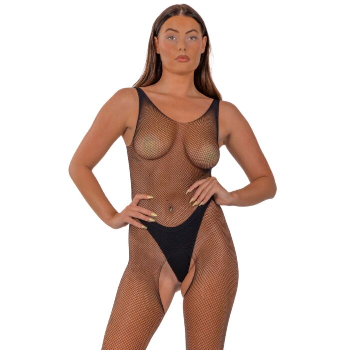 Bodystocking Lace Crotchless con apertura seducente Bodystocking Lace Crotchless con apertura seducente