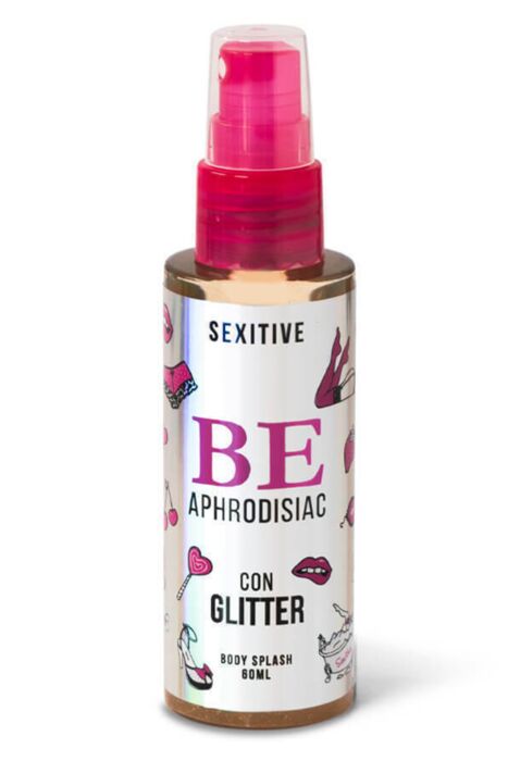 Nebbia Afrodisiaca SEXITIVE Be Body Splash con Glitter da 60 ml Nebbia Afrodisiaca SEXITIVE Be Body Splash con Glitter da 60 ml