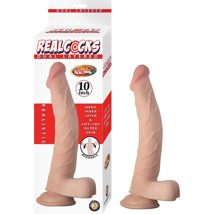 Dildo Nasstoys RealCocks 10 Inch con nucleo flessibile Dildo Nasstoys RealCocks 10 Inch con nucleo flessibile