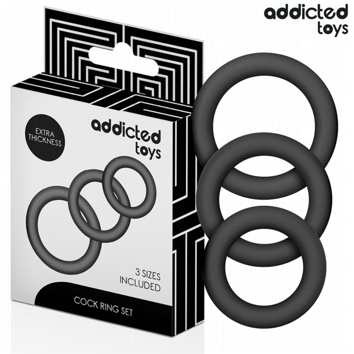Set Anelli Silicone Addicted Toys | Stimolazione e Comfort Set Anelli Silicone Addicted Toys | Stimolazione e Comfort