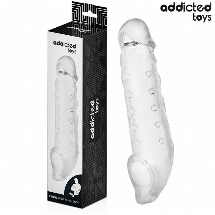 Guaina Addicted Toys Estensione Pene Dimensione S 23 cm Guaina Addicted Toys Estensione Pene Dimensione S 23 cm