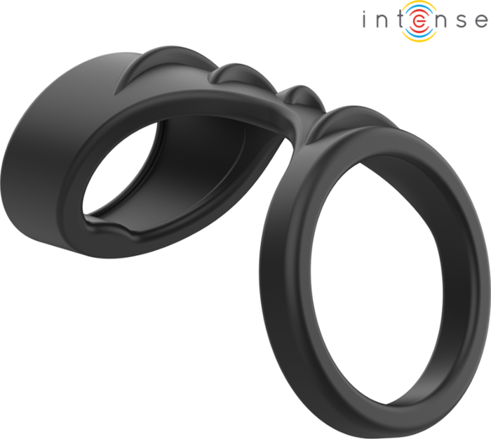 Anello Doppio Intense Theo Silicone Nero Anello Doppio Intense Theo Silicone Nero