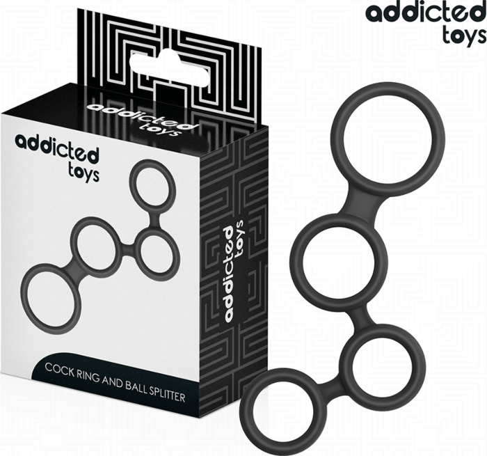 Anello per il pene Addicted Toys con divisori testicoli