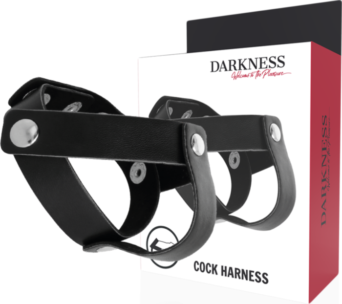 Anello per pene DARKNESS - pelle di alta qualità e regolabile