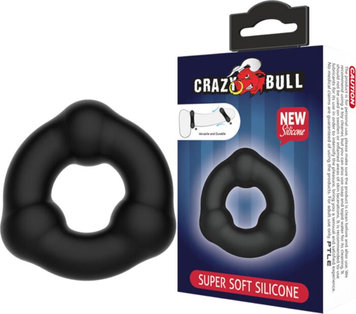 Anello in silicone Crazy Bull con noduli per stimolazione