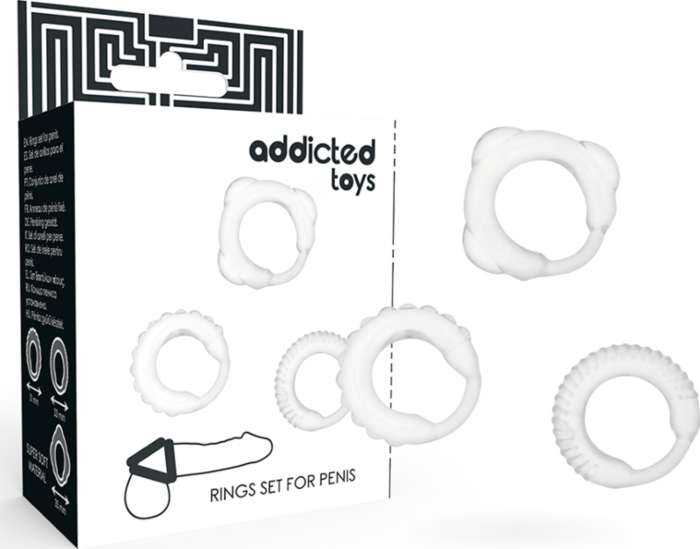 Anelli Pene ADDICTED TOYS Set 3 | Massimo supporto e comfort Anelli Pene ADDICTED TOYS Set 3 | Massimo supporto e comfort