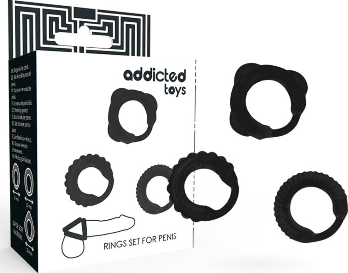 Anelli pene ADDICTED TOYS Set 3 | Design resistente