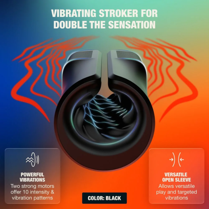Masturbatore vibrante ARCWAVE ZING nero a doppio motore
