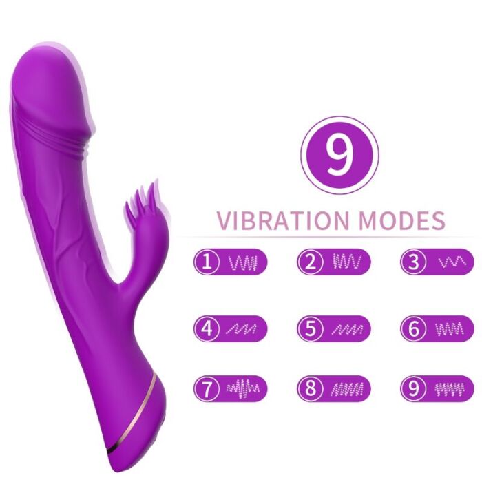 Vibratore ARMONY Rabbit Silicone con 9 modalità di vibrazione Vibratore ARMONY Rabbit Silicone con 9 modalità di vibrazione