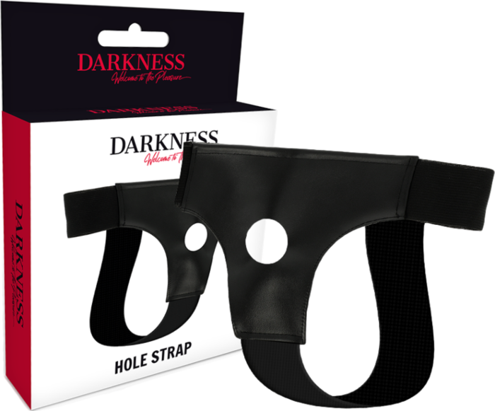 Arnés Darkness con agujero para dildo - Talla particular