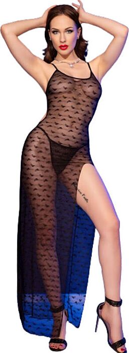 Babydoll Lungo Chilirose CR 4707 Eleganza Nera Babydoll Lungo Chilirose CR 4707 Eleganza Nera