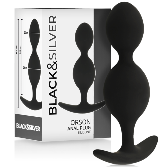 Bolas Anali BLACK&SILVER Orson Plug Silicona Bolas Anali BLACK&SILVER Orson Plug Silicona
