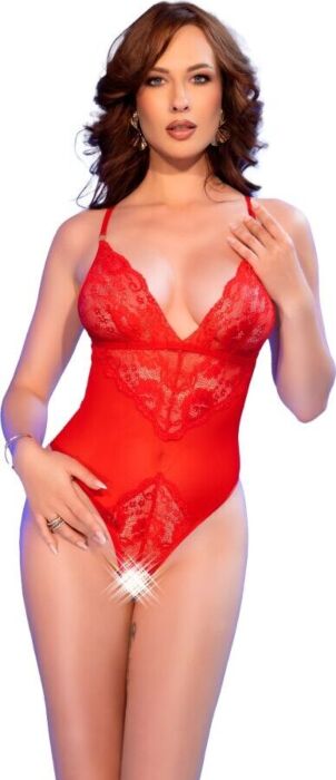 Body Crotchless Chilirose CR 4870 Rosso Seduzione