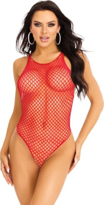 Body Rejilla Leg Avenue Rosso Tanga Sensuale Body Rejilla Leg Avenue Rosso Tanga Sensuale