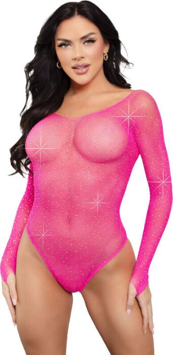 Body Fucsia Leg Avenue Manga Lunga Glamour
