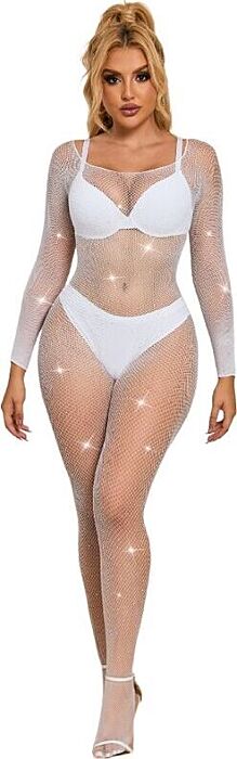Bodystocking Sublime 952396 Rejilla Bianca Elegante