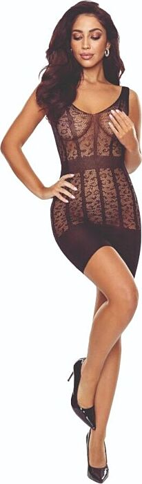 Bodystocking Passion BS113 Encaje Nero Elegante