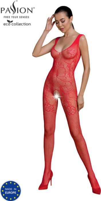 Bodystocking Passion Eco BS012 Rosso | Ecológico Bodystocking Passion Eco BS012 Rosso | Ecológico