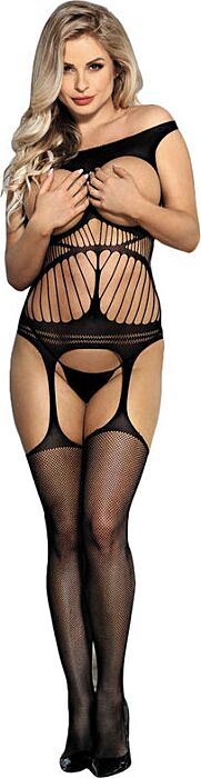 Bodystocking Sublime 951900 Crotchless Nero Bodystocking Sublime 951900 Crotchless Nero