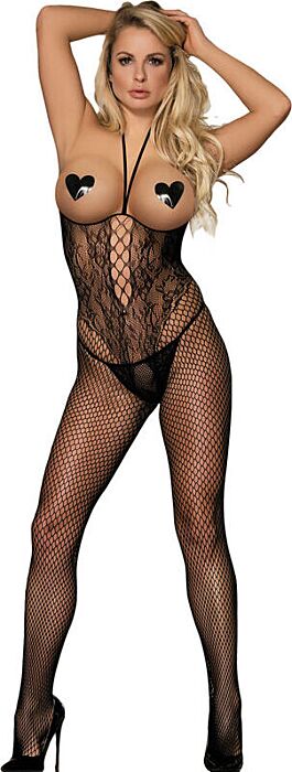 Bodystocking Sublime Black con Cuello Halter