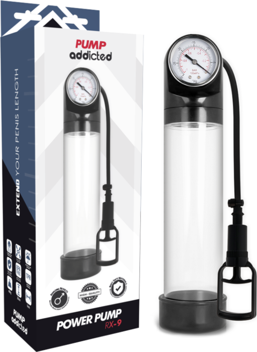 Bomba Erezione Pump Addicted RX9 Trasparente