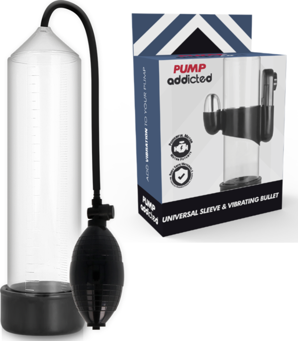Bomba Erezione Pump Addicted RX3 con Vibratore Bomba Erezione Pump Addicted RX3 con Vibratore