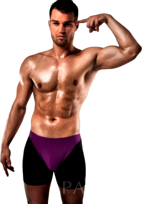Boxer Passione Nero Viola S/M Boxer Passione Nero Viola S/M
