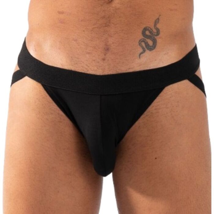 Jockstrap BURN 011 DOUBLE BLACK con design seducente Jockstrap BURN 011 DOUBLE BLACK con design seducente