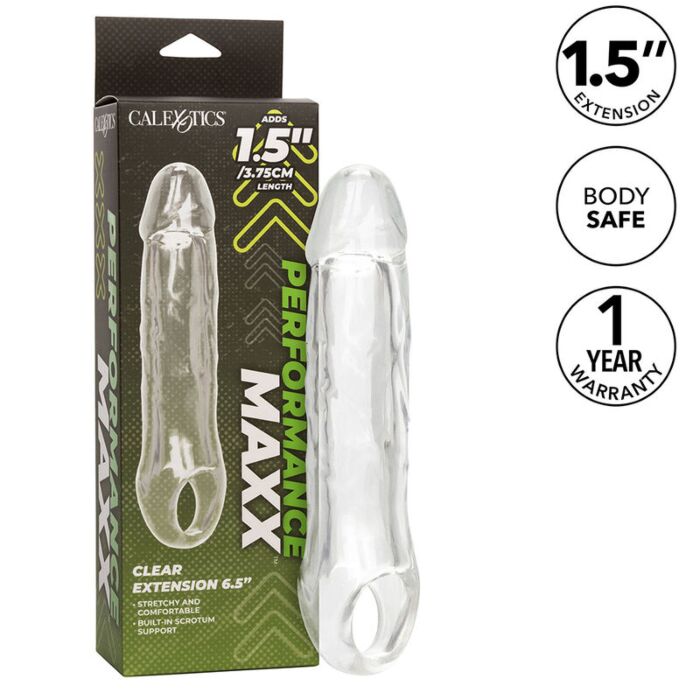 Fodera per pene CALEXOTICS Performance Maxx Clear Extension 6,5 Fodera per pene CALEXOTICS Performance Maxx Clear Extension 6,5
